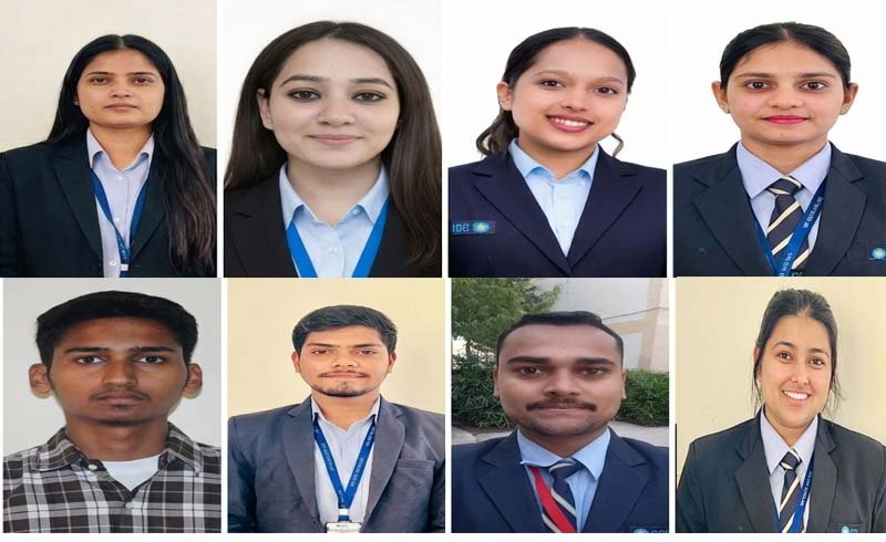 MBA students of Gulzar Group of Institutes, selected by SBI Life Insurance, sharing their joy with the management and faculty members
